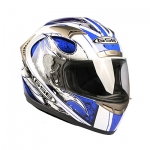 Шлем для мотоцикла G-335 MOBILITA AZZURRO (white blue flame)